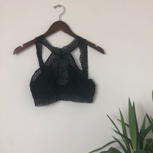 Soft lace bra letter